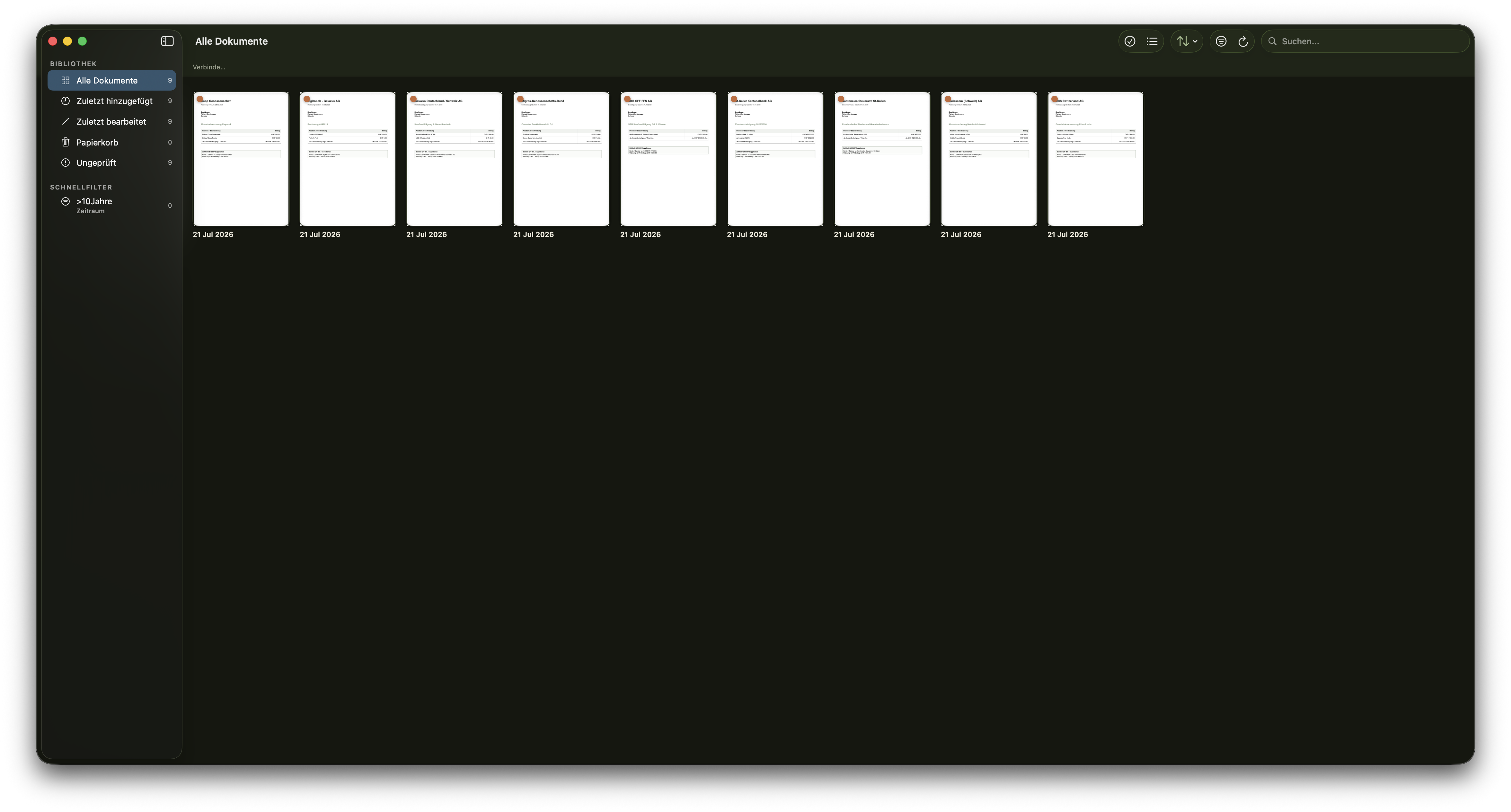 ZeroPaper macOS Bibliothek Preview